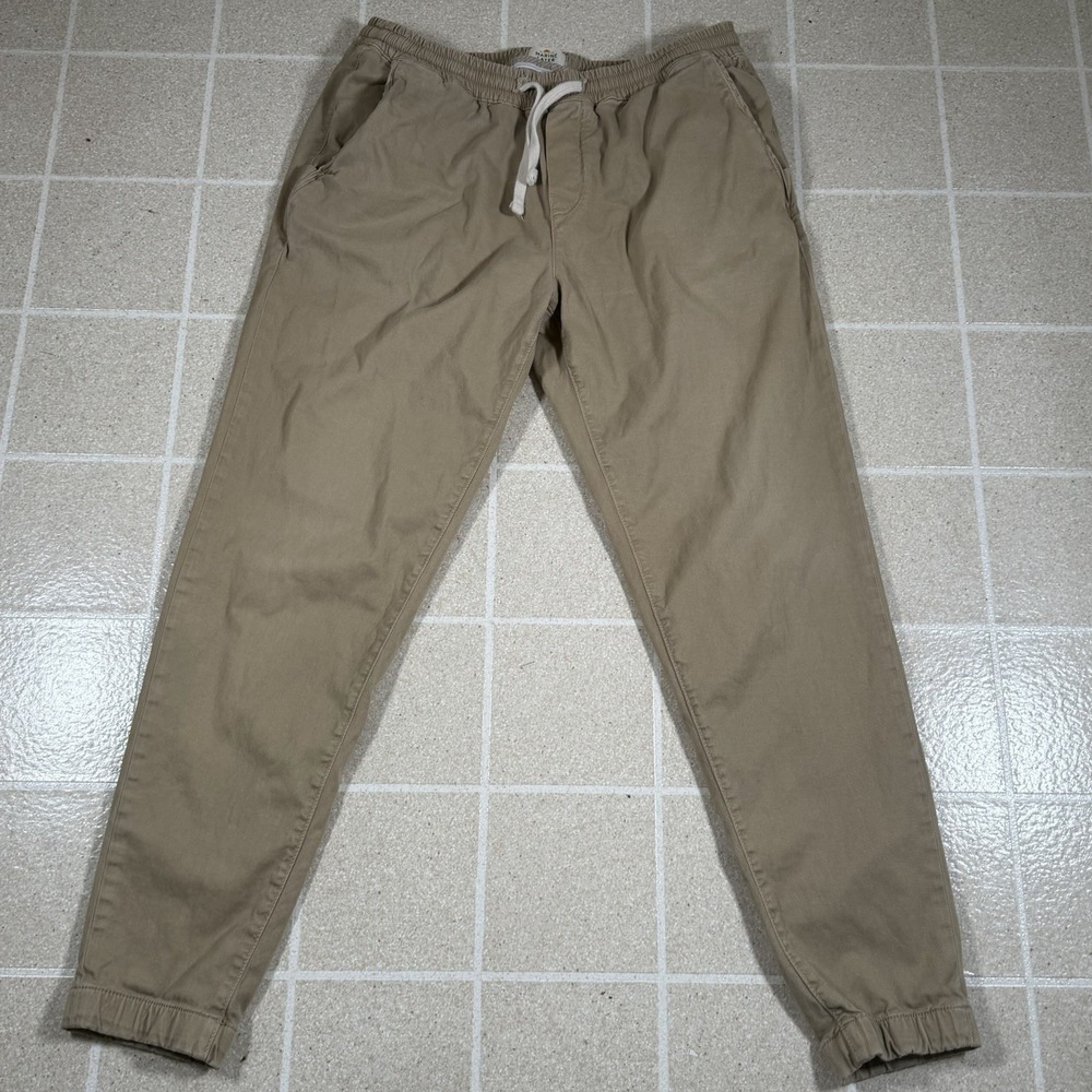 Marine Layer Saturday Stretch Twill Slim Fit Pant Khaki Size XL